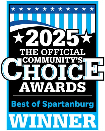 2025 The Official Community's Choice Awards Best of Spartanburg Winner
